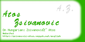 atos zsivanovic business card